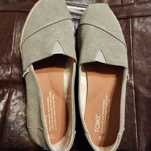 TOMS DRIZZLE GREY WASHED CANVAS ALPARGATA
